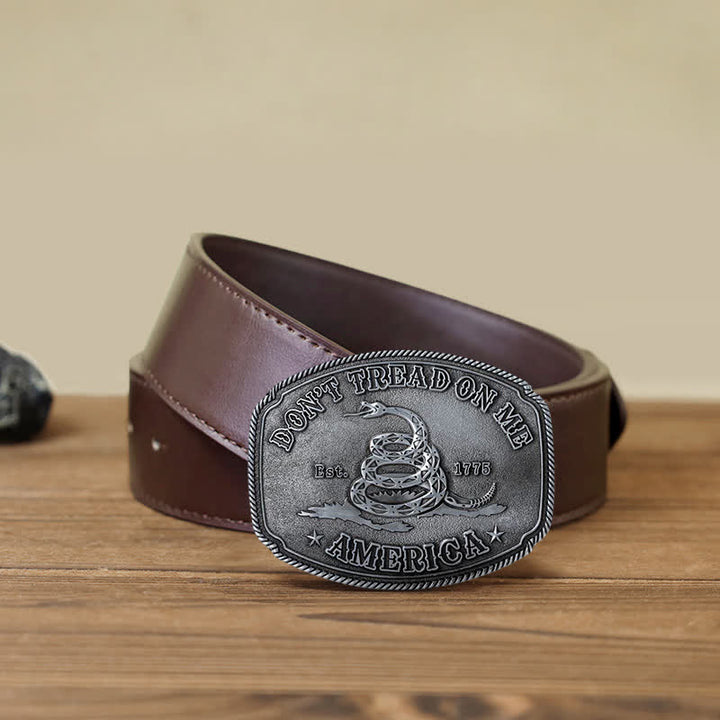Ceinture en cuir à boucle DIY Pyramid Attitude pour homme