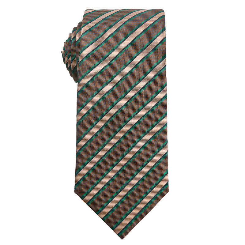 Cravate pour homme de la série Fresh Green & Yellow - Rayures étroites - image 9