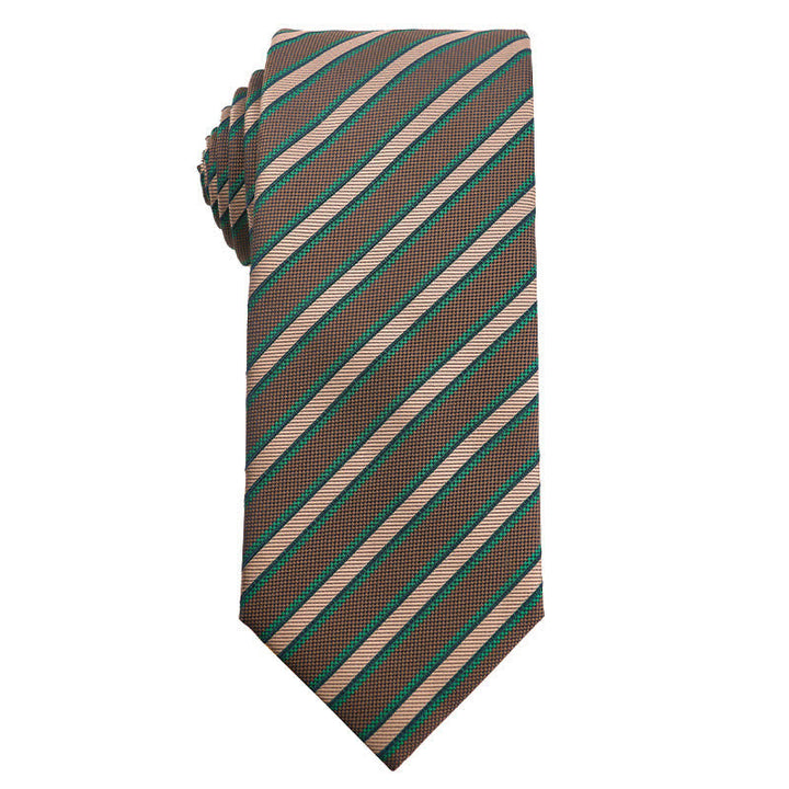 Cravate pour homme de la série Fresh Green & Yellow - Rayures étroites - image 9