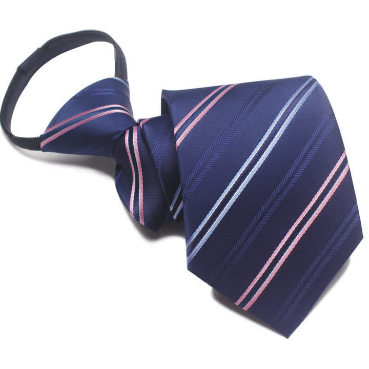 Cravate moderne à fermeture éclair pour homme Cravate pour homme d'affaires