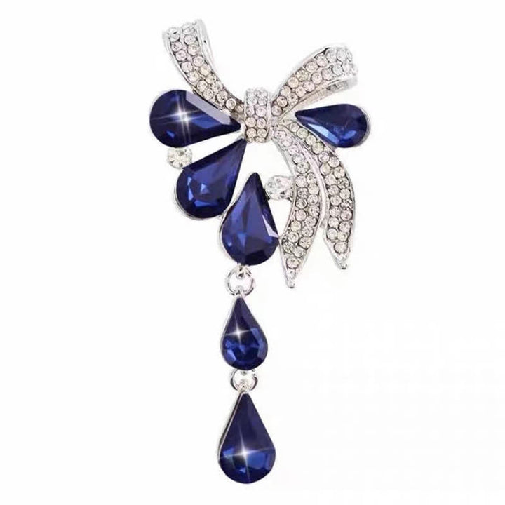 Broche fantaisie en forme de nœud papillon en forme de larme pour femme