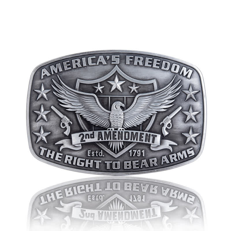 Ceinture en cuir à boucle pour homme avec motif Eagle America's Freedom