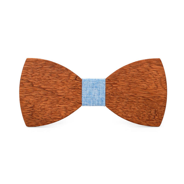 Noeud papillon vintage en bois de bégonia pour homme