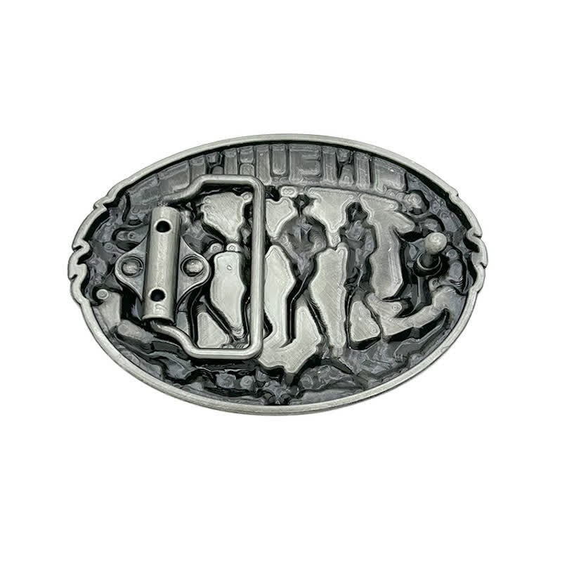 Ceinture en cuir à boucle pour danse en ligne western pour homme