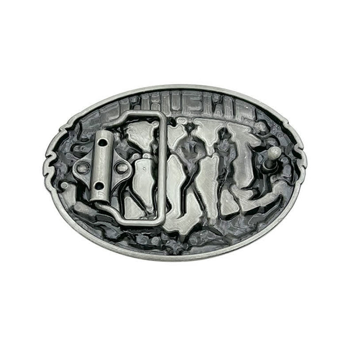 Ceinture en cuir à boucle pour danse en ligne western pour homme