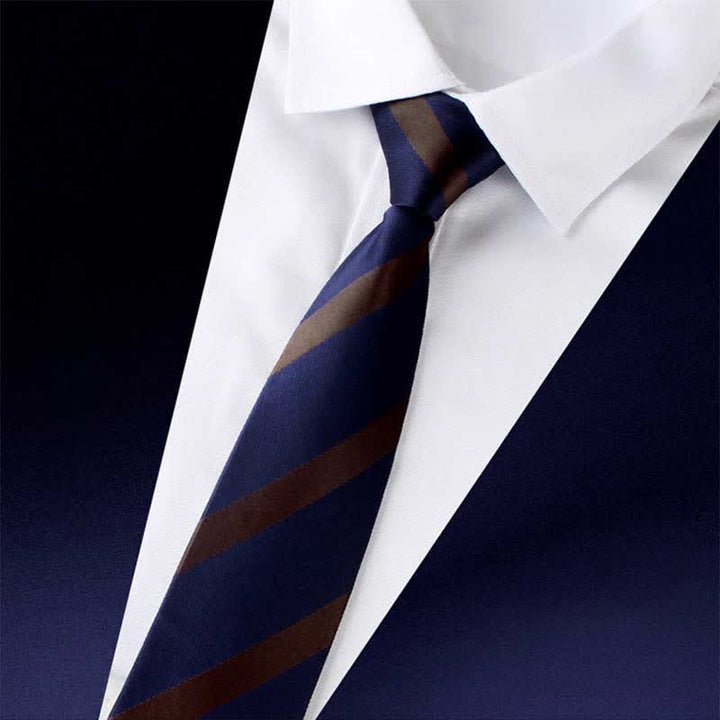 Cravate à rayures larges avec fermeture éclair et blocs de couleurs pour homme
