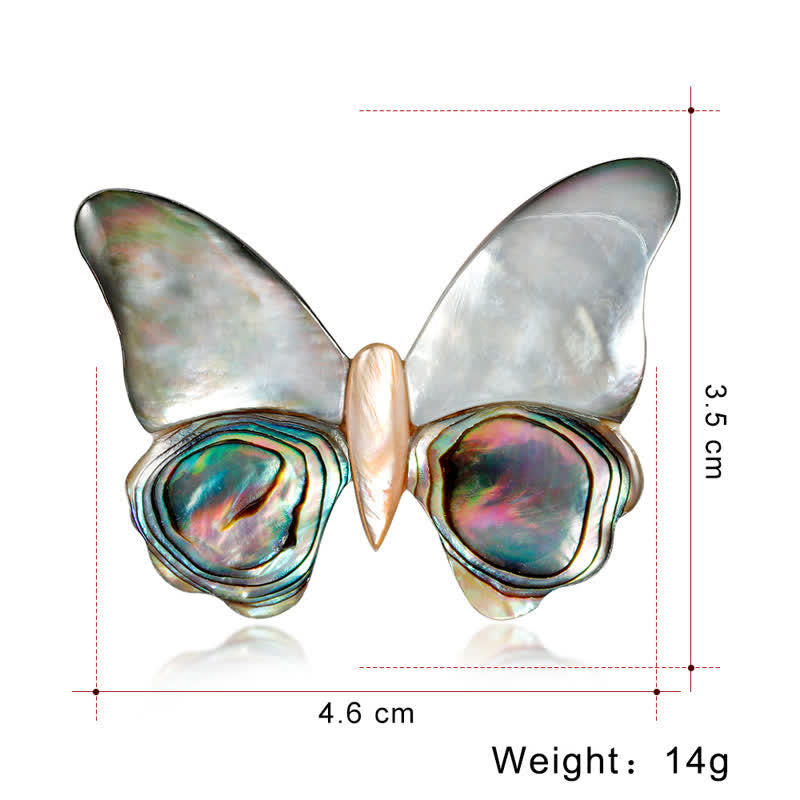 Broche papillon en nacre pour femme avec conte de fées