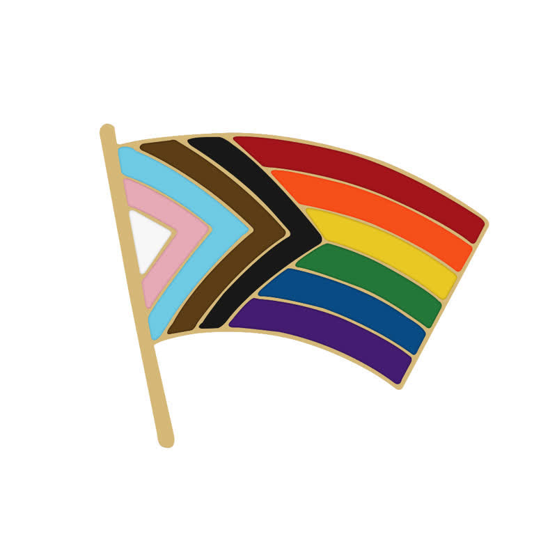 Lot de 3 broches avec drapeau arc-en-ciel « Montrez votre fierté »