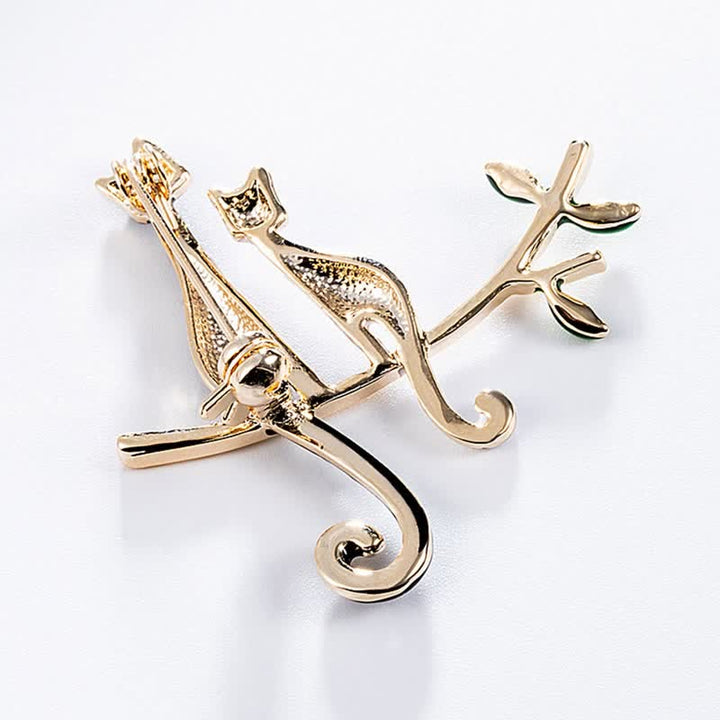 Broche chat à pois pour femme Lazy Kitten