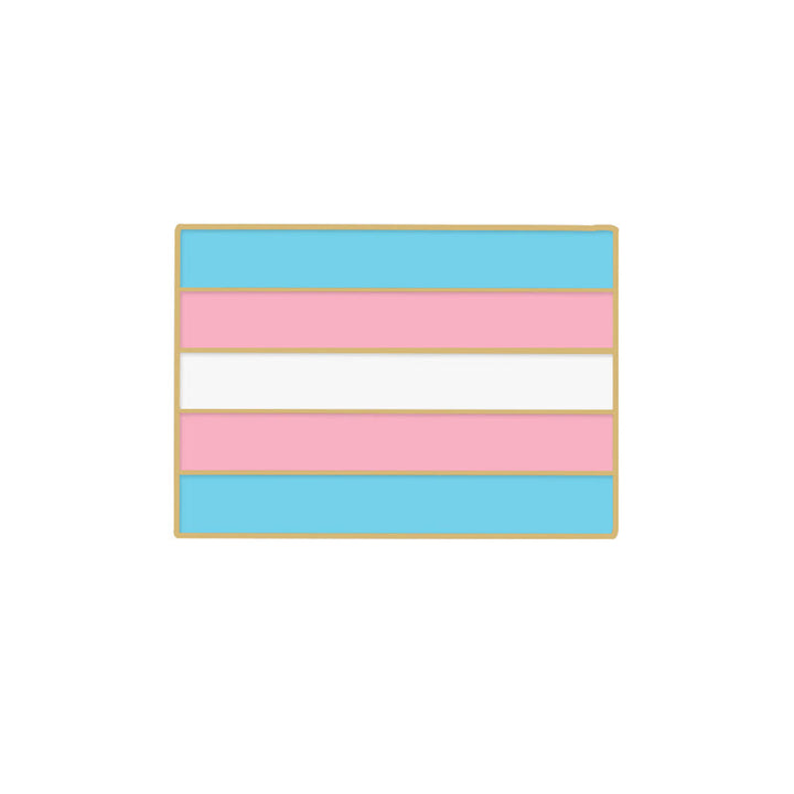 Lot de 6 broches avec drapeau arc-en-ciel rose et bleu pour la Journée de la fierté