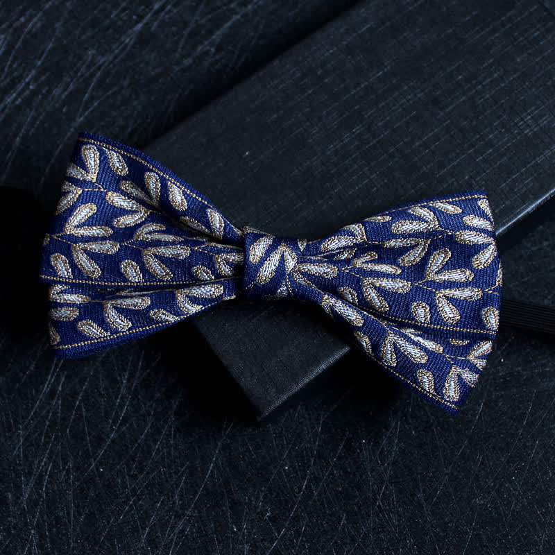 Nœud papillon double épaisseur à motif abstrait pour homme