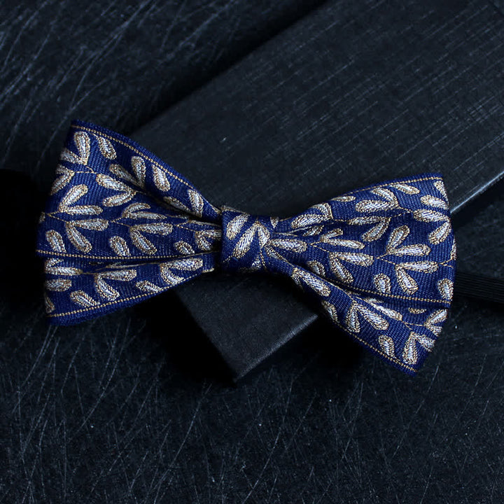 Nœud papillon double épaisseur à motif abstrait pour homme