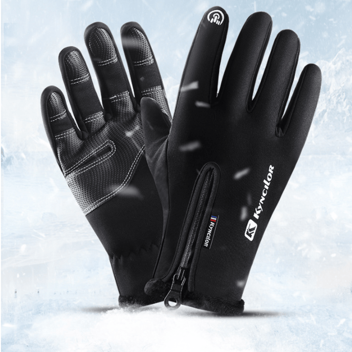 Gants tactiques à fermeture éclair et imperméables pour cyclisme en plein air