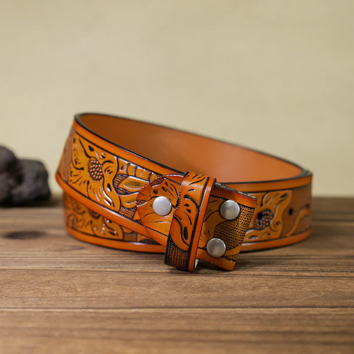 Ceinture en cuir à boucle Joker Skull Clown DIY pour homme