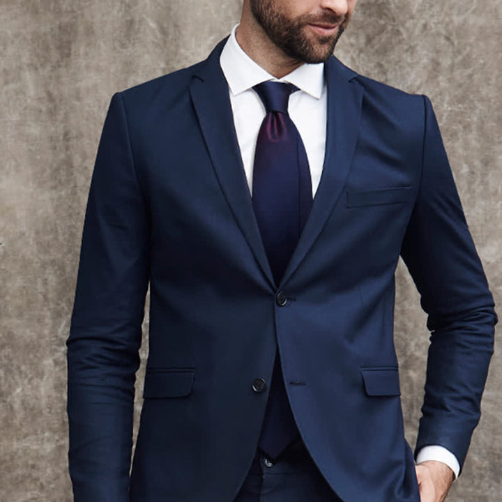 Cravate en soie de mûrier pour homme, dégradé de violet