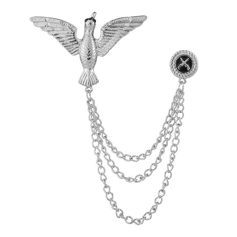 Broche chaîne Victory Bird pour homme