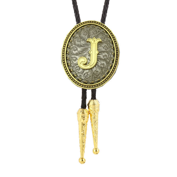 Accessoire pour chemise de cow-boy western Alphabet A à Z Bolo Tie - J - image 13