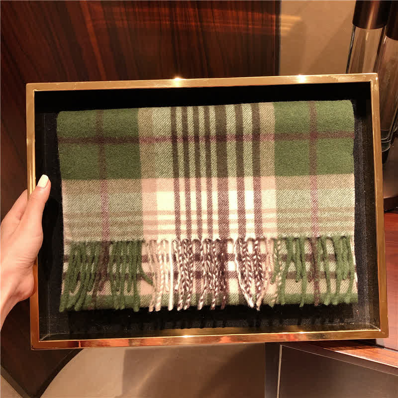 Écharpe unisexe en cachemire à carreaux Edinburgh Big Warm