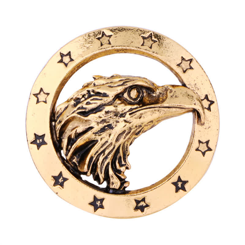 Broche en forme de tête de faucon pour homme