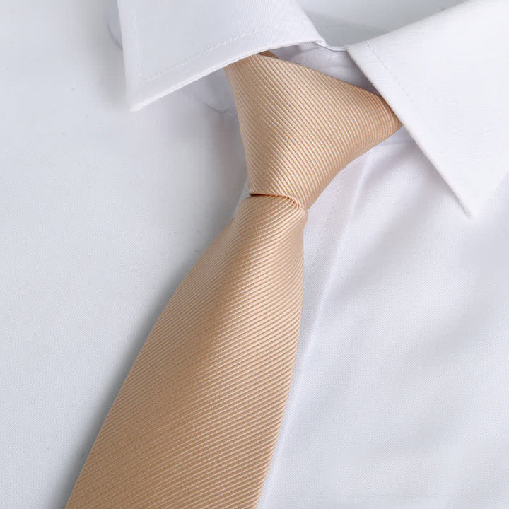 Cravate ajustable à fermeture éclair de couleur unie pour homme