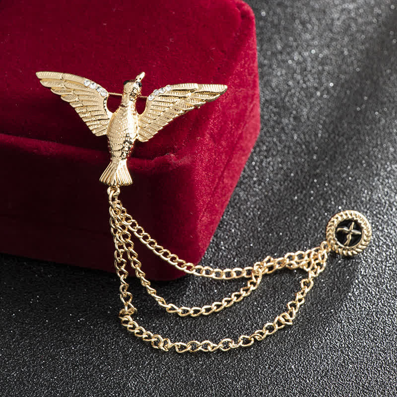 Broche chaîne Victory Bird pour homme