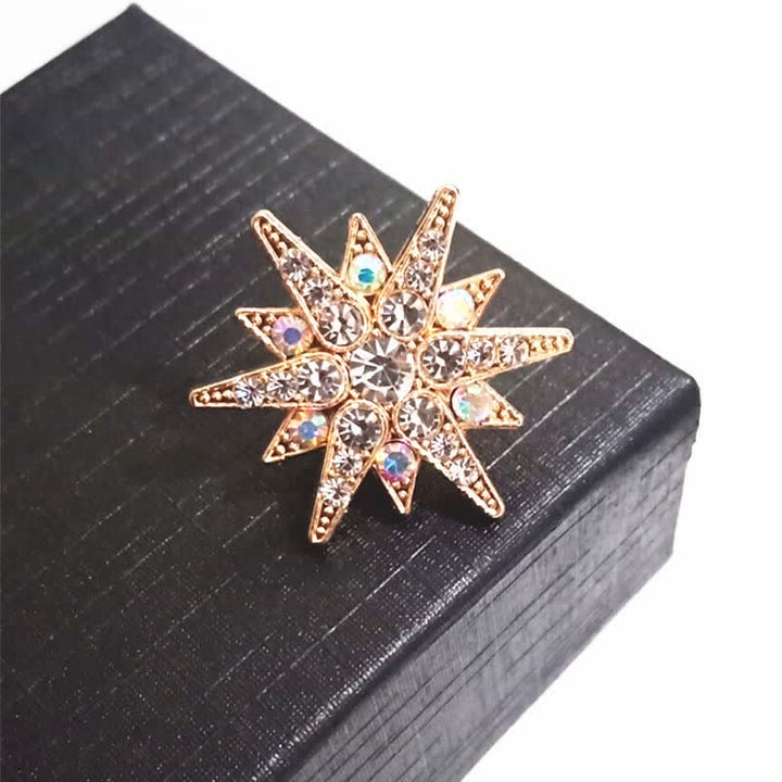 Superbe broche étoile hexagonale pour homme