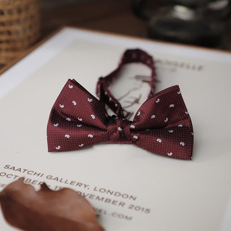 Nœud papillon uni vintage délicat pour homme