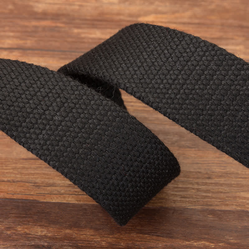 Ceinture en toile tissée à boucle automatique pour homme avec tête de mort
