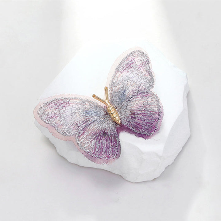 Broche papillon brodée de rêve pour femme