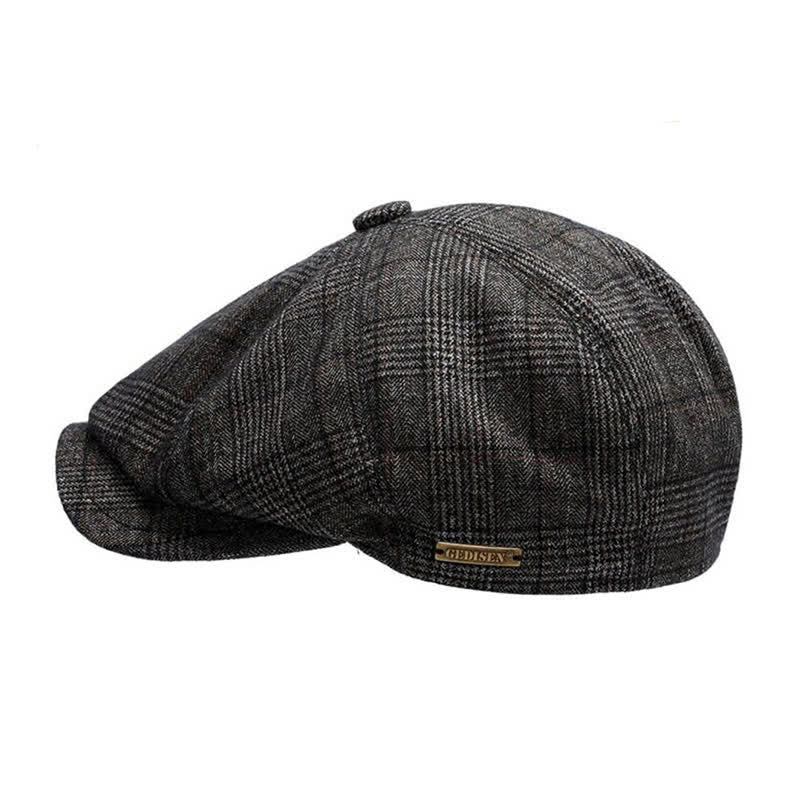 Casquette plate classique de vendeur de journaux avec béret à cache-oreilles - image 3