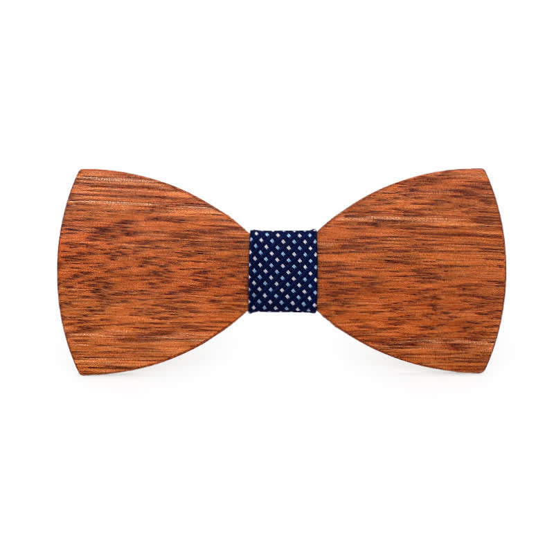 Noeud papillon vintage en bois de bégonia pour homme