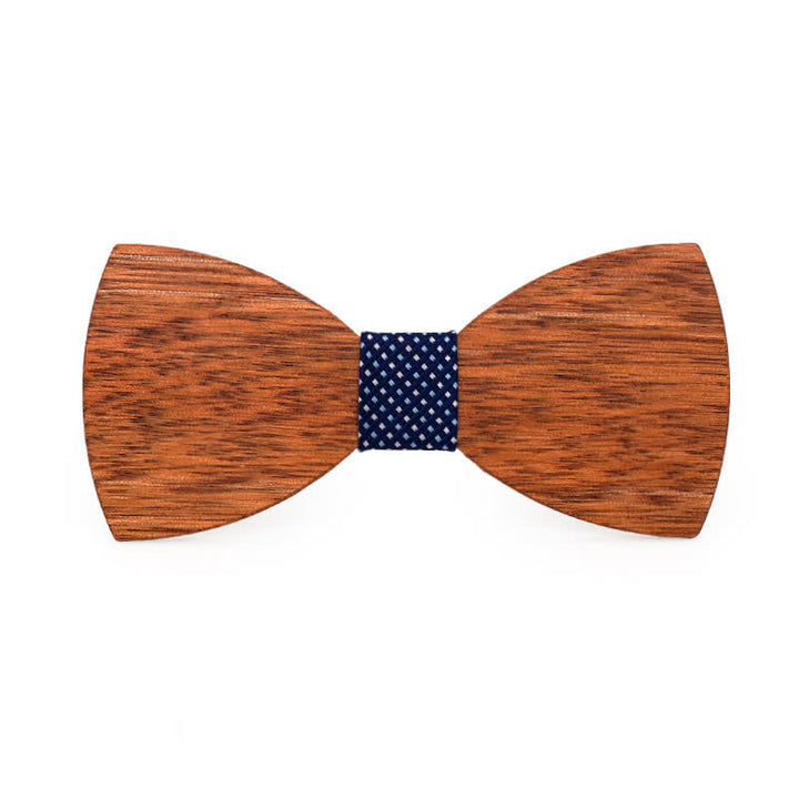 Noeud papillon vintage en bois de bégonia pour homme