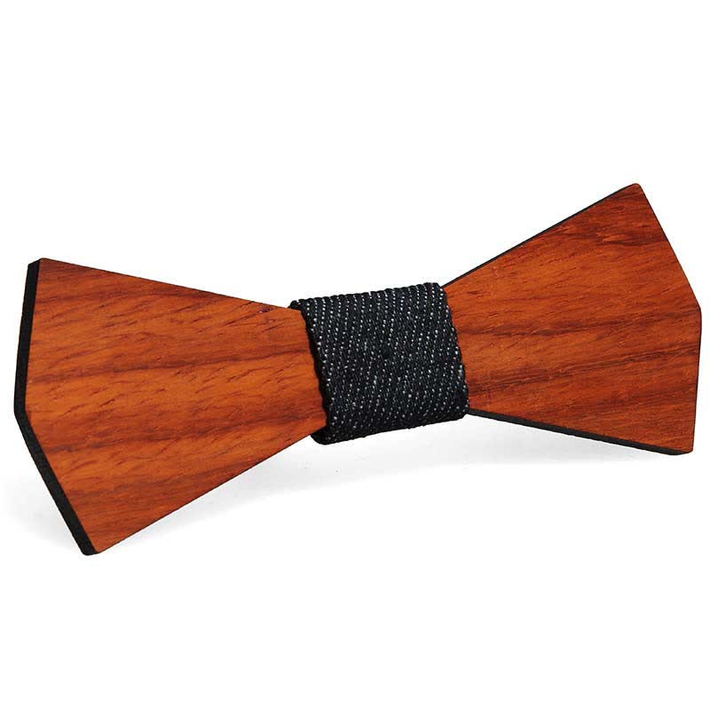 Nœud papillon en bois amusant et créatif pour homme