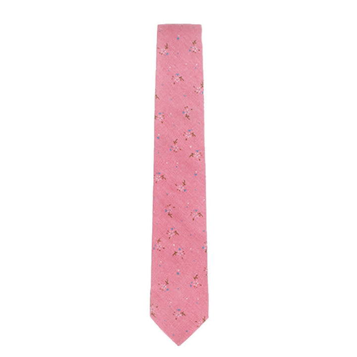 Cravate fine élégante à motif floral pour homme