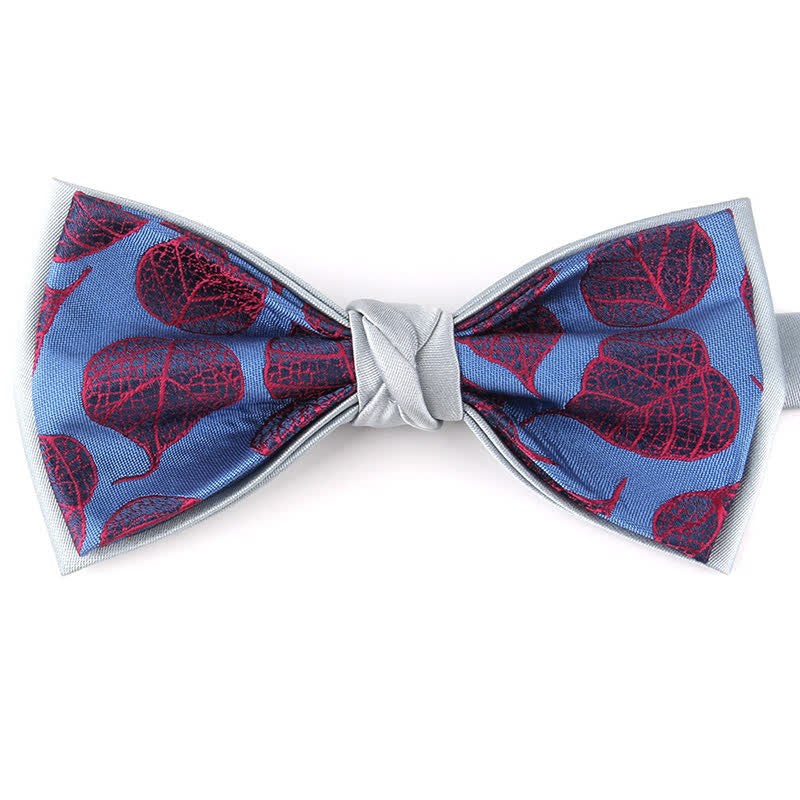 Nœud papillon élégant à motif floral et botanique pour homme
