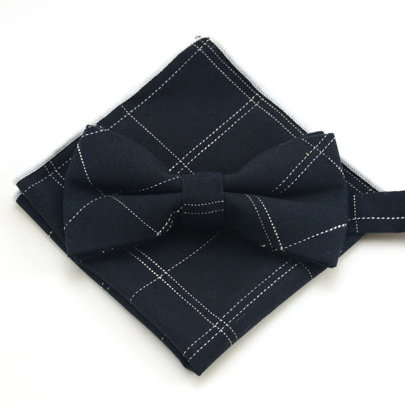 Ensemble de 2 nœuds papillon à carreaux classiques pour homme