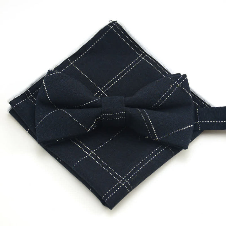 Ensemble de 2 nœuds papillon à carreaux classiques pour homme