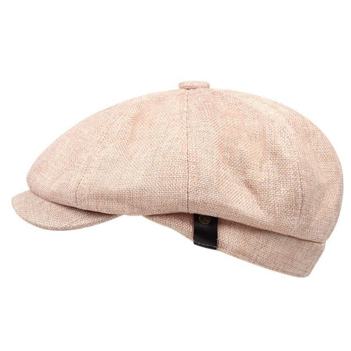 Béret octogonal en lin pour artiste décontracté
