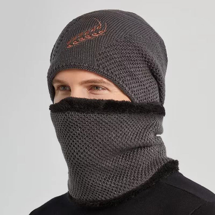 Lot de 2 bonnets et cache-cou brodés en blé