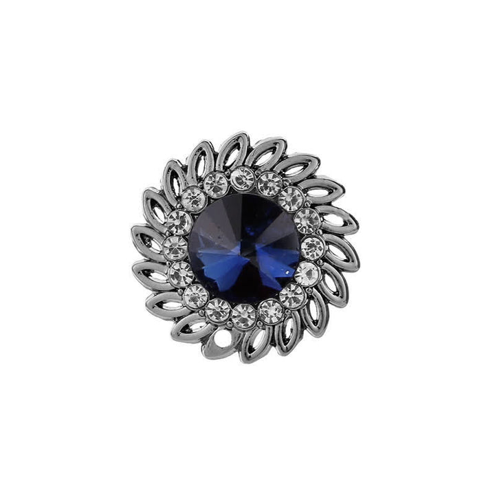 Broche en cristal pour homme avec fleur royale