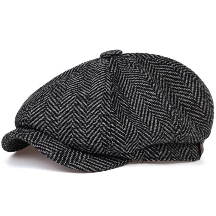 Casquette béret octogonale à motif à chevrons Peaky Hat - Noir - M (22"-22 7/8") - image 5