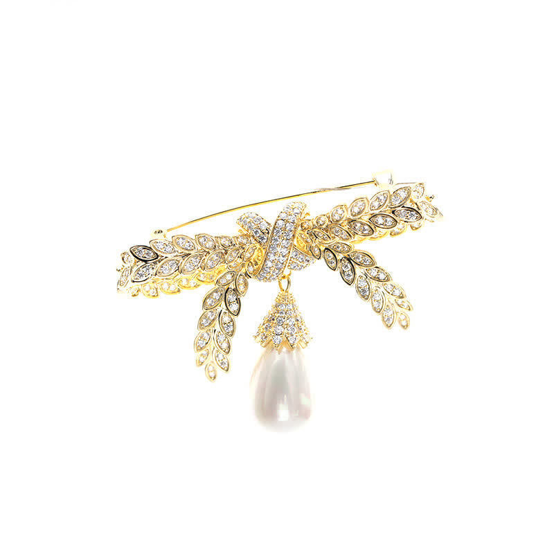Broche baroque en forme de nœud de blé pour femme