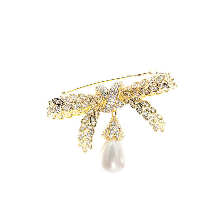 Broche baroque en forme de nœud de blé pour femme