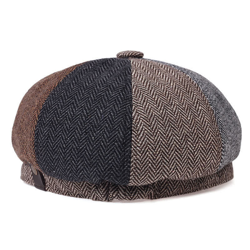 Béret octogonal à chevrons rétro