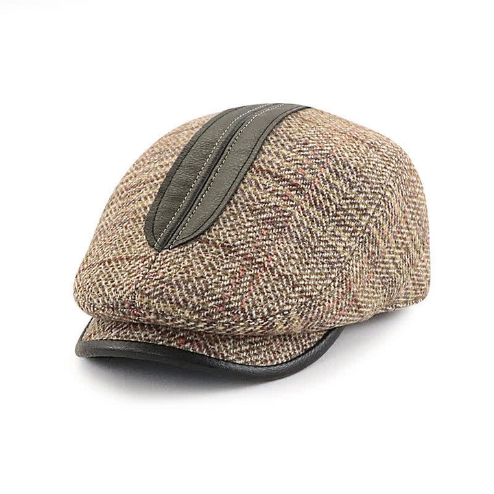 Casquette béret à visière courte de peintre vintage - Kaki - M (22"-22 7/8") - image 9