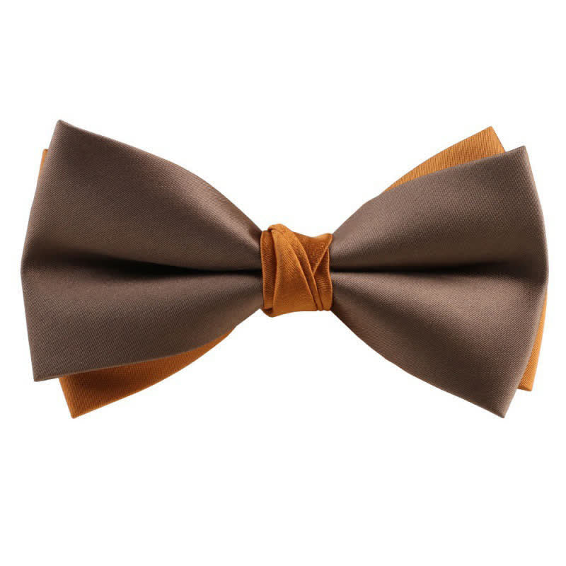 Nœud papillon asymétrique bicolore pour homme