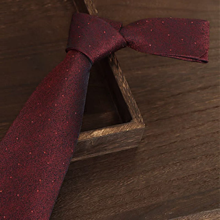 Cravate homme bordeaux à petits pois 