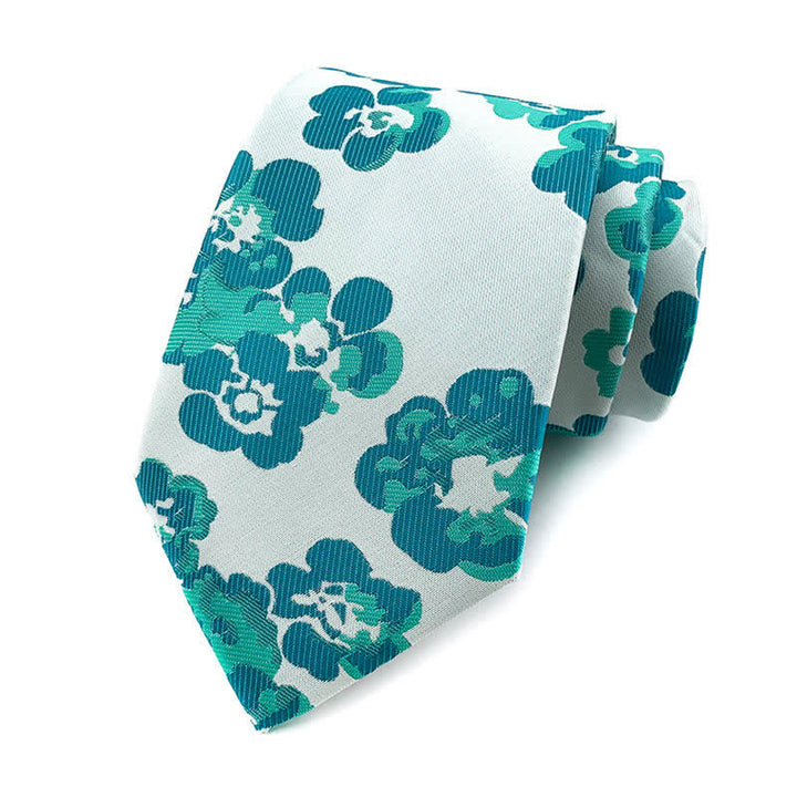 Cravate de luxe moderne à motif floral pour homme