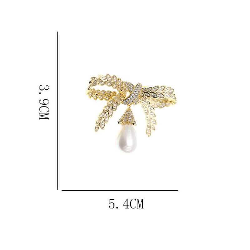 Broche baroque en forme de nœud de blé pour femme