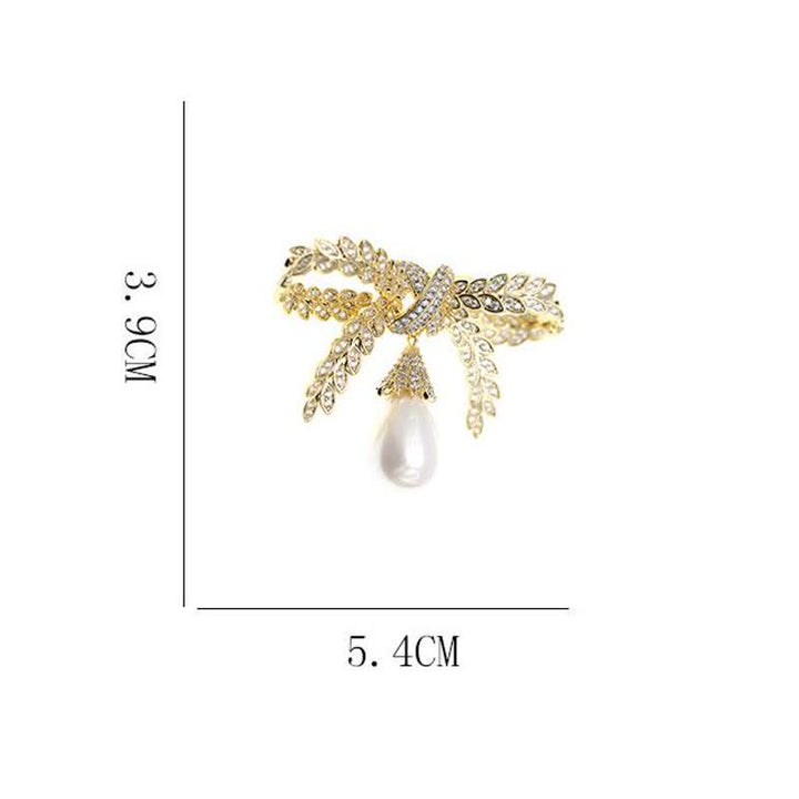 Broche baroque en forme de nœud de blé pour femme